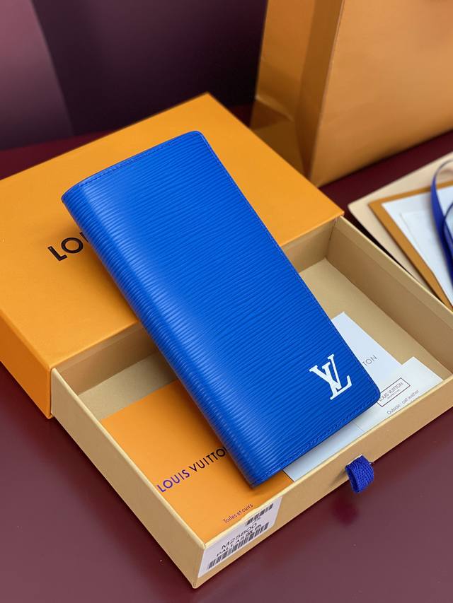 Factory Price P M25800 Blue! Water Ripple Long Wallet! Brazza wallet with multip