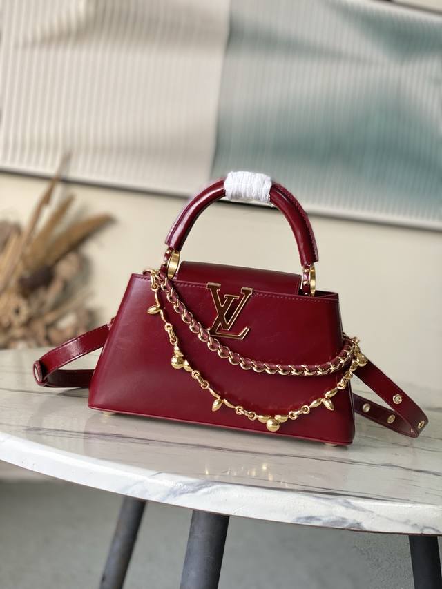 Factory Price P Premium Original Leather M25473 Burgundy Oil-Waxed Leather Small