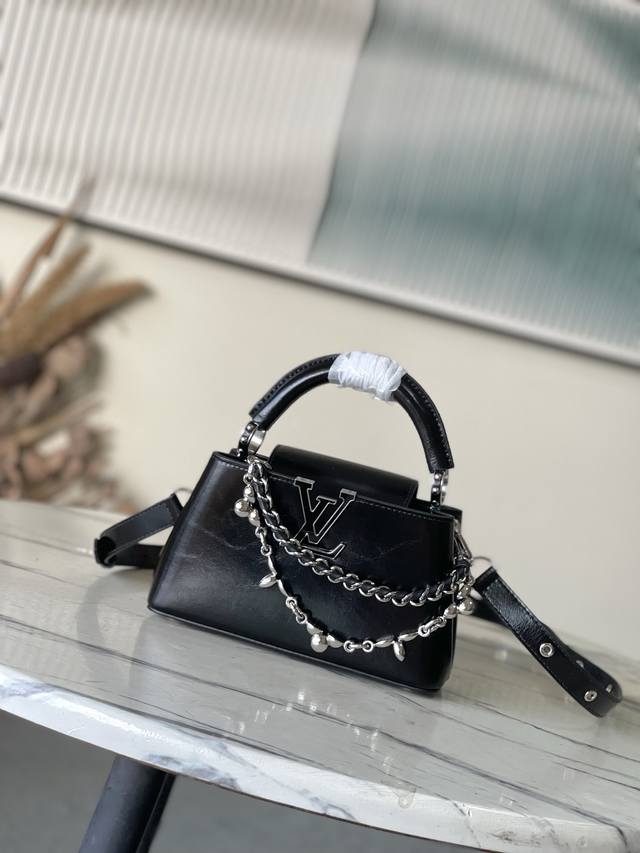 Factory Price P Premium Original Leather M25492 Black Oil-Waxed Leather Mini Cap