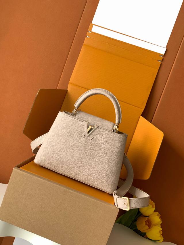 Factory Price P Premium Mb New Version Chip Original Leather Capucines Mini Gray