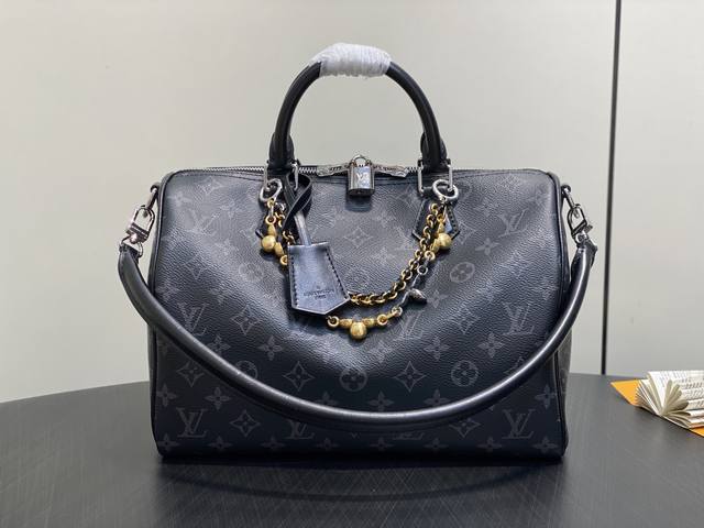 Original Quality M15102 Black Floral Speedy Pillow Bag. This Speedy Soft 30 hand