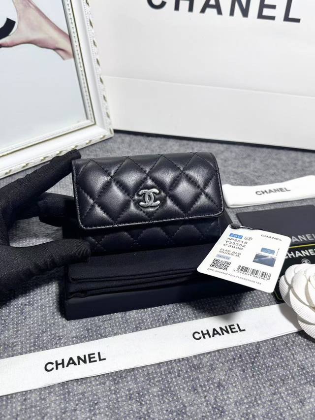 Chanel cardholder at a loss, imported original lambskin, model 2018. Size: 11.3*