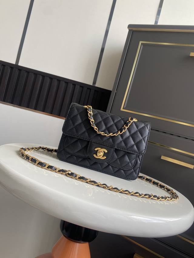 Small In Stock ~ Chanel 25K Double Pocket Black Caviar Ghw. Very similar to the
