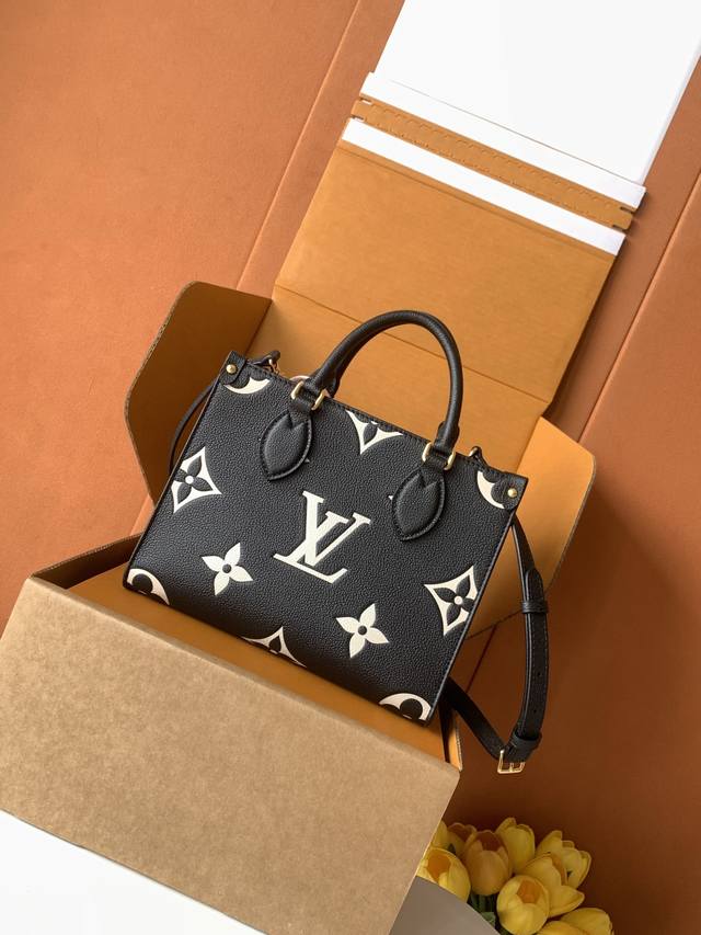 Onthego Small Handbag, Premium Enhanced Version, Model: M45659. Leather: Italian