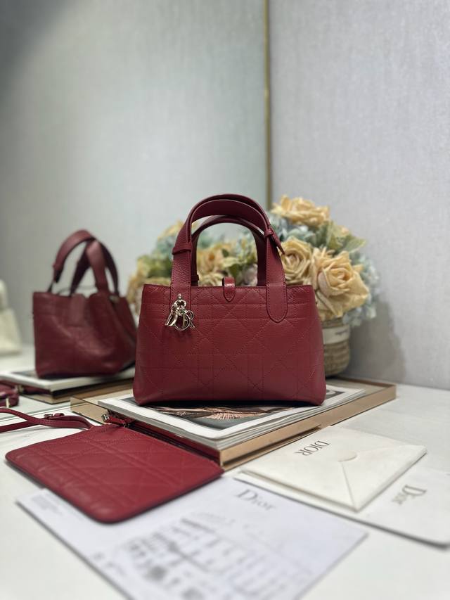 Top-quality replica Dior Toujours handbag (burgundy goat's eye leather, small).