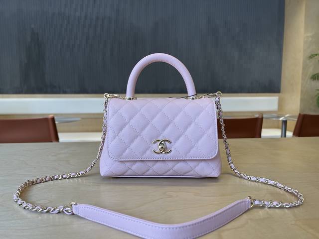 As2215 Chanel Cocohandle bag with full leather lining and imported small-bead ca