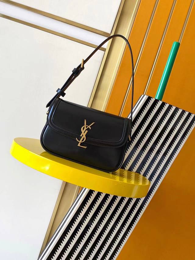 Authentic Such a charming and chic texture! YSL Solferino Medium Box Leather Han