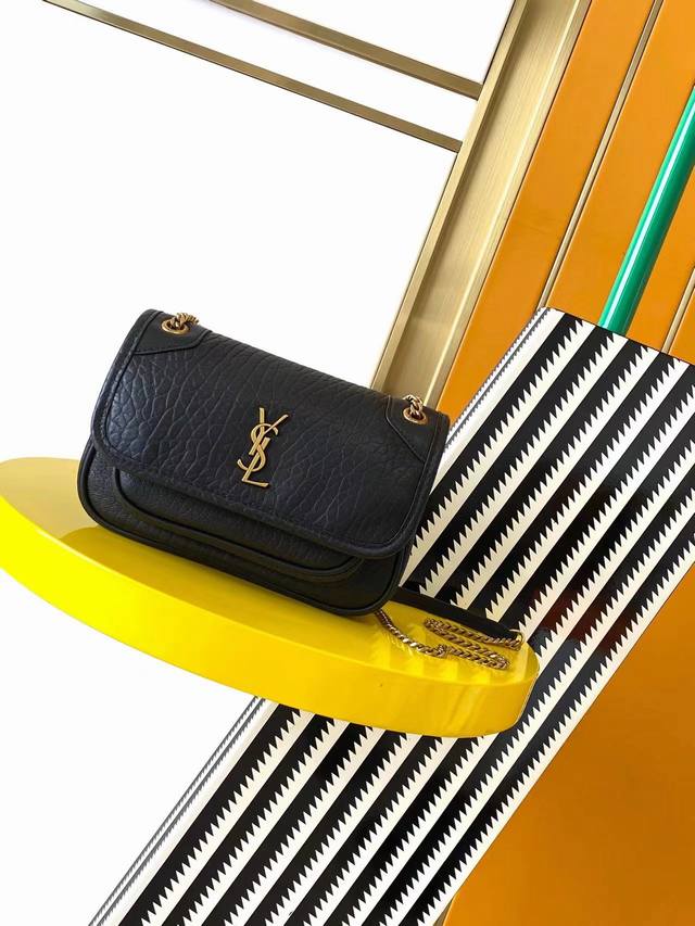 Authentic Black Elephant Pattern with Gold and Silver Buckles 18cm The newest me