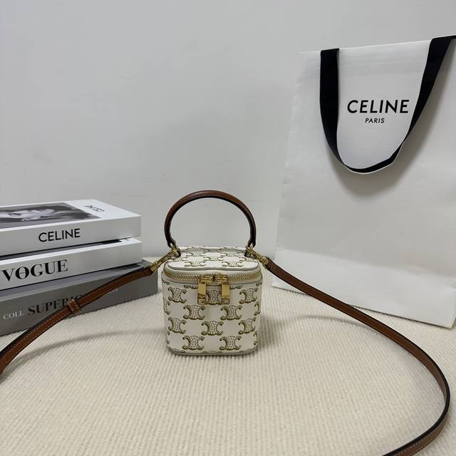 Authentic Celine new arrival! | New year's 3D box bag, small cylindrical bag wit