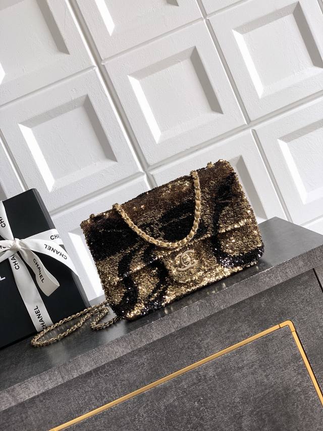 Top-quality original champagne gold butterfly sequined Ohanel 25K heavyweight hi