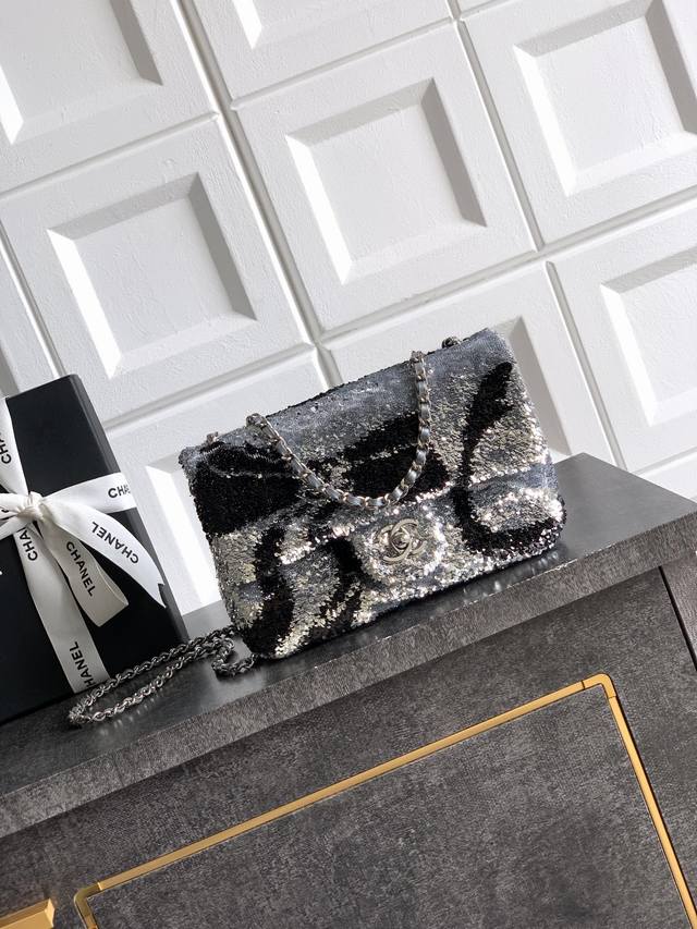 Top-quality original grey-black butterfly sequined Ohanel 25K heavyweight high-e