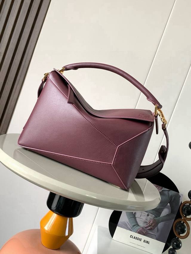 New version geometric bag 29cm Puzzle handbag ~ Original imported cowhide leathe