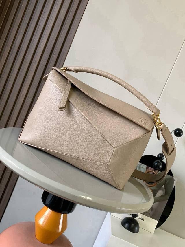 New version geometric bag 29cm Puzzle handbag ~ Original imported cowhide leathe