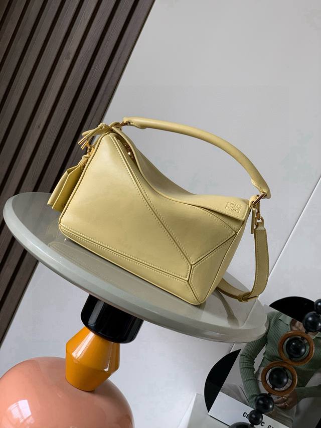 Original Leather Featherlight Puzzle Handbag, New Version Geometric Bag in Small