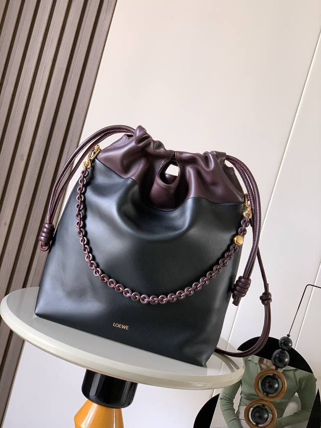 Original Leather Fl?nco Purse Tote Bag - New Soft Two-Tone Nappa Lambskin. This