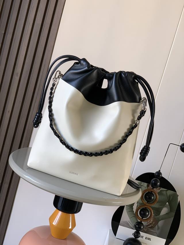 Original Leather Fl?nco Purse Tote Bag - New Soft Two-Tone Nappa Lambskin. This