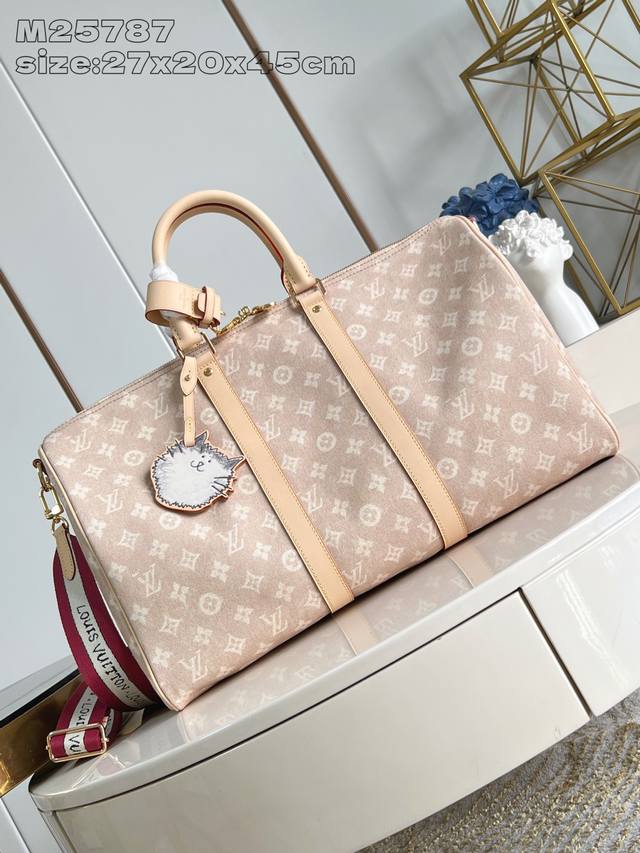 Original Leather Exclusive Real Shot M25787 This Keepall Bandouli