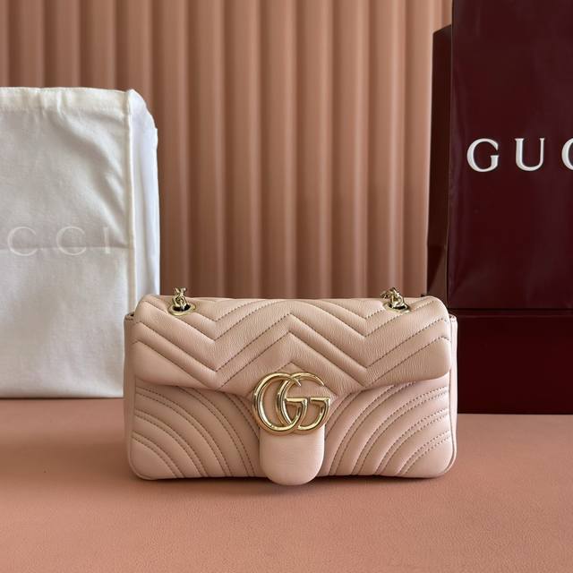 Features the brand's iconic GG Marmont series, crafted with meticulous attention