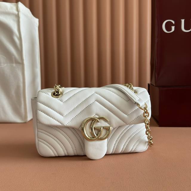 Features full boutique packaging. The iconic GG Marmont series incorporates doub
