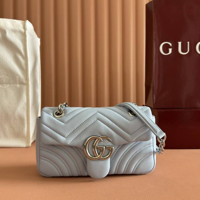 Features full boutique packaging. The iconic GG Marmont series seamlessly blends
