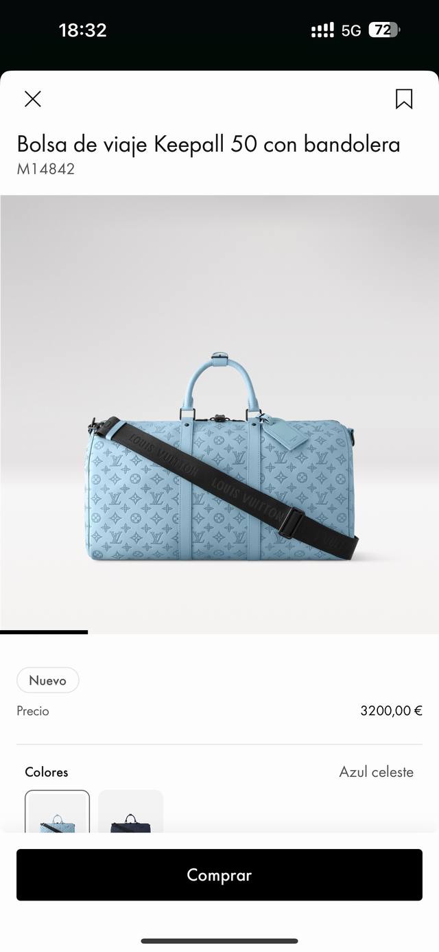 M14842 [163C01 Dynamic Chip] This elegant Keepall 50 travel bag, ideal for weeke