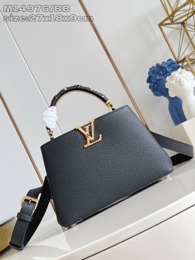 Factory Price P Top-Tier Original M14976 Black Small This Ivy series Capucines B