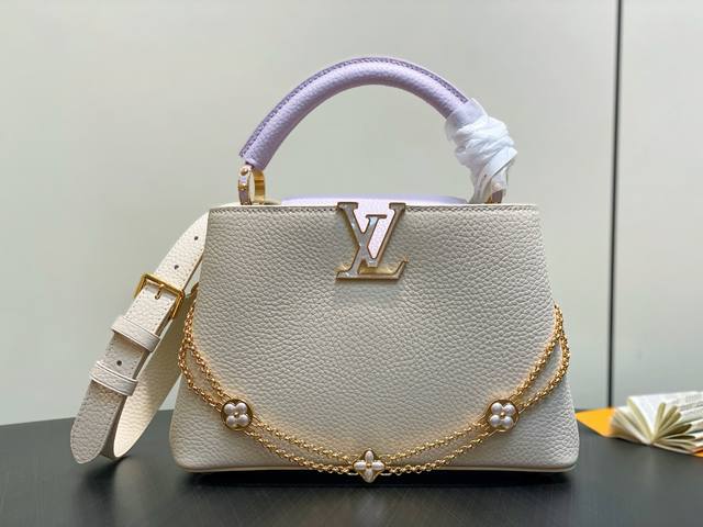 Factory Price P Top-Tier Original M25862 Off-White Taro Purple Flower Chain Full