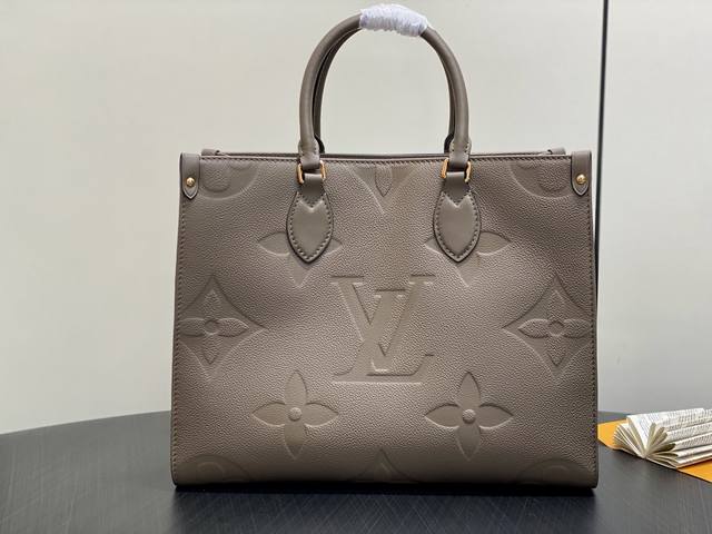 Factory Price P Top-Tier Original M45595 Khaki Green Full Leather Embossed Squar