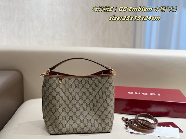 Large Folding Box Gucci Emblem Bucket Bag Long-term Bag Selection Approach Mainl