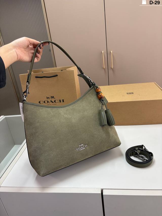 Large accessory Coach | Suede Laurel Hobo Bag Coach's classic moon bag, slightly
