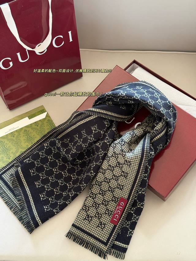 Cashmere scarf with box Size: 48* Cm Gg New cashmere scarf Such a gentle color s