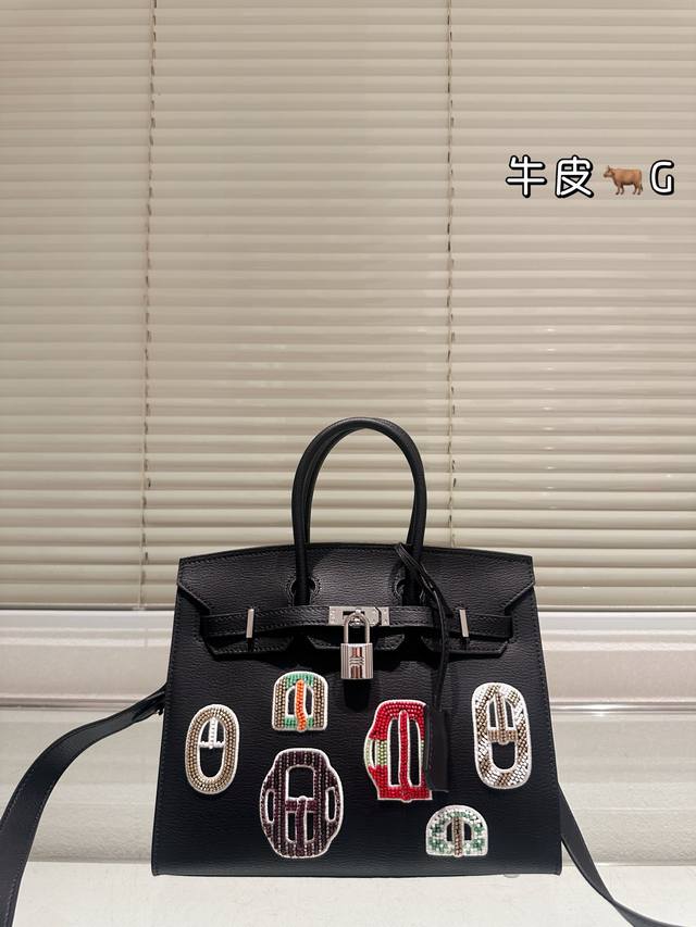 Original single version top layer leather Hermes 25 platinum badge It still need