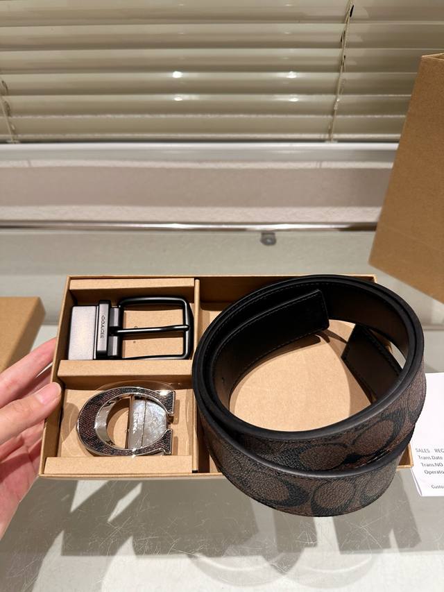 Double-ended high-quality version! Coach leather belt - the most popular version