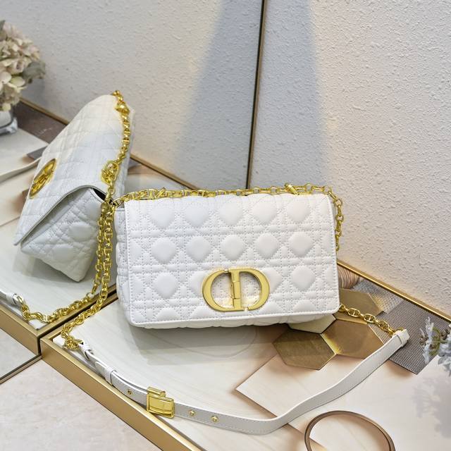 Medium (25cm) - Dior new five-compartment lacquer leather bag with a lambskin li