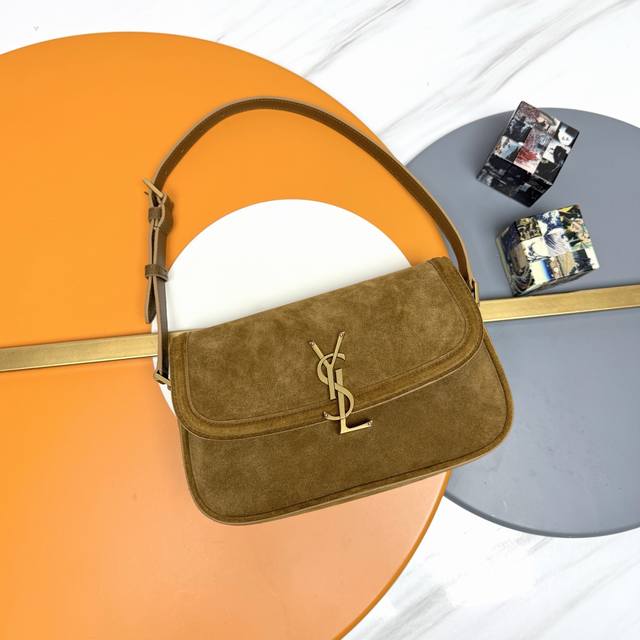 Suede Brown with Gold Buckle Saint Laurent has released another gorgeous bag! It