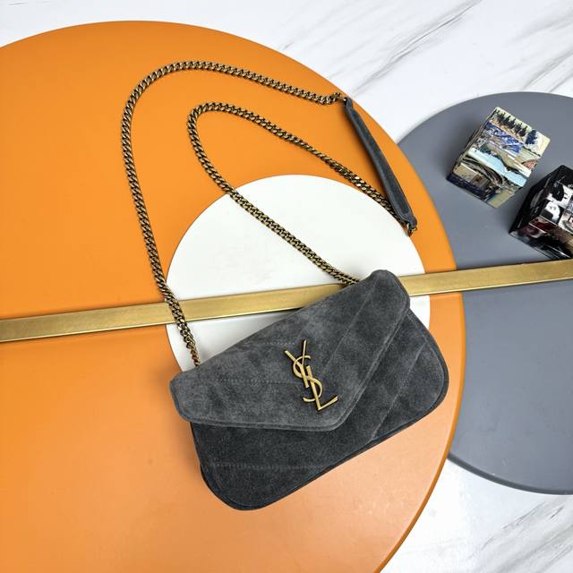 Suede Grey Gold Original Leather, Premium Supply 2025 Autumn/Winter New Loulou M