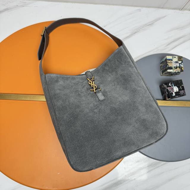 Le5A7 Large Smooth Leather Soft Handbag Korean Celebrity Style Hobo Bag - This y