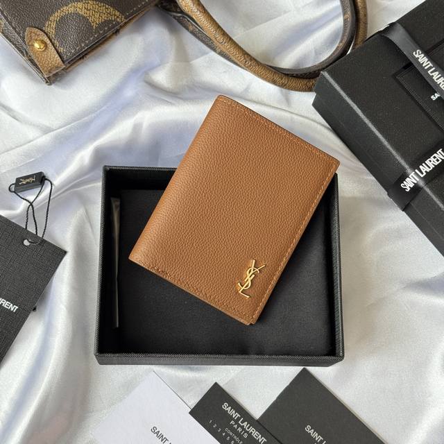 Top-quality original YSL 2025 Fall/Winter new arrival. This single-fold wallet f