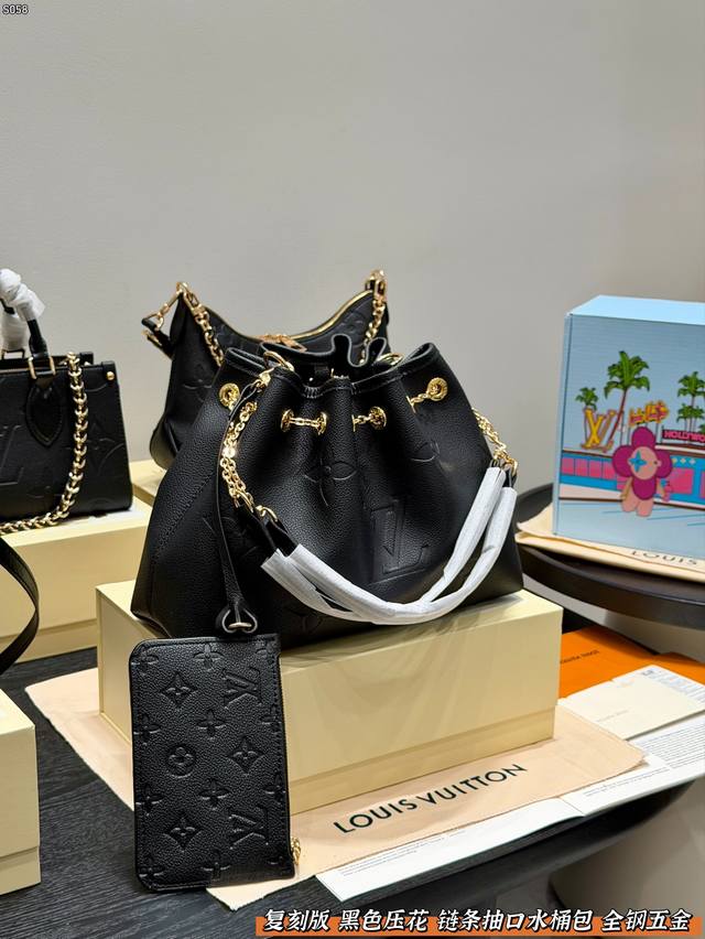 Gift Box Packaging Replica All-Steel Hardware Size: 28*20Cm Lv New Chain Drawstr