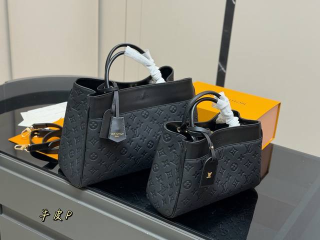 Comes with a folding box. Original replica. LV leather Montaigne style. High-qua