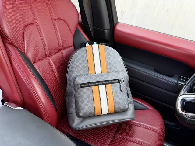 High-end new Coach backpack, upgraded version, Coach West 32, classic logo Varsi