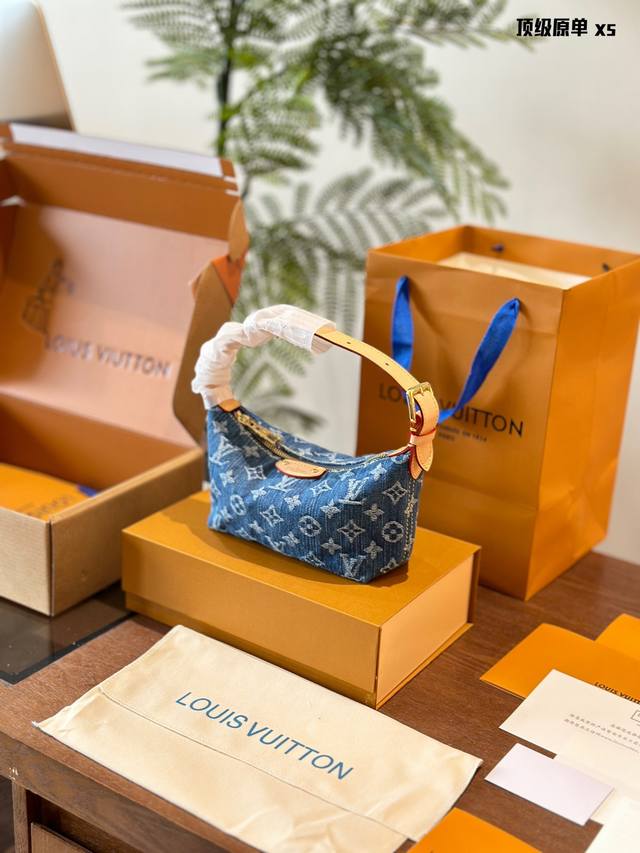 All-steel hardware LV monogram denim bag LV new denim style #bag recommendation#