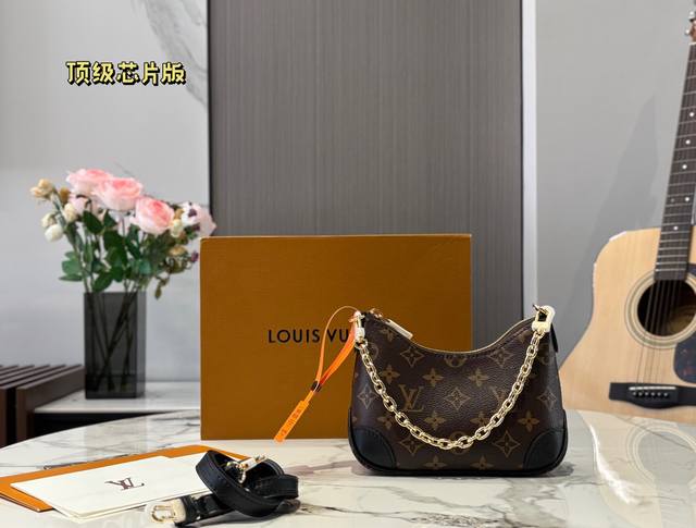 Original single version cowhide all-steel Mini Lv Boulogne messenger bag croissa