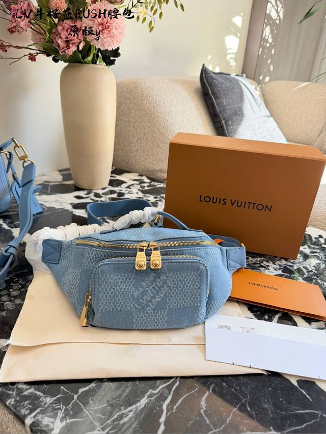 LV Denim Blue Rush Waist Bag: The Perfect Gift for Your Boyfriend! Ddd, my darli