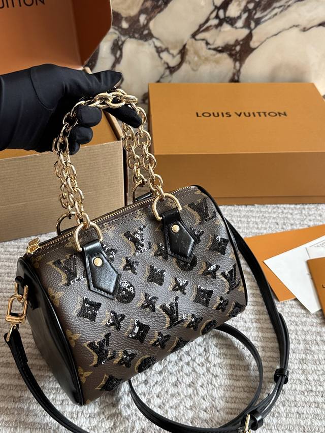 New Arrival with Box Size: 20*14cm Louis Vuitton Sequin Speedy 20 Let's experien