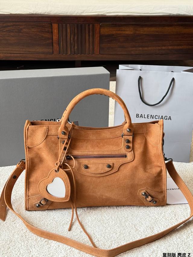 Reissued Balenciaga Le City Suede Motorcycle Bag. This limited-edition Balenciag