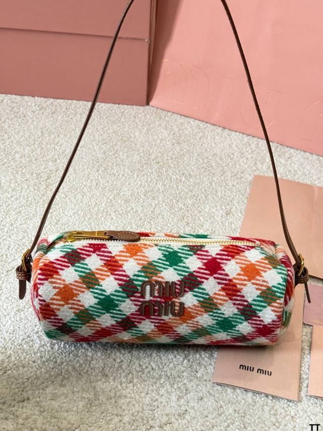 Miu Miu Check Wool Lunchbox Bag Miu Miu Fall/Winter Limited Edition Check Wool L