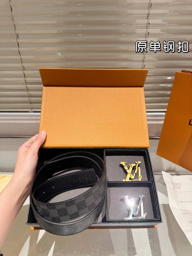 Double-ended steel LV high-quality version! Ferragamo leather belt - the most po
