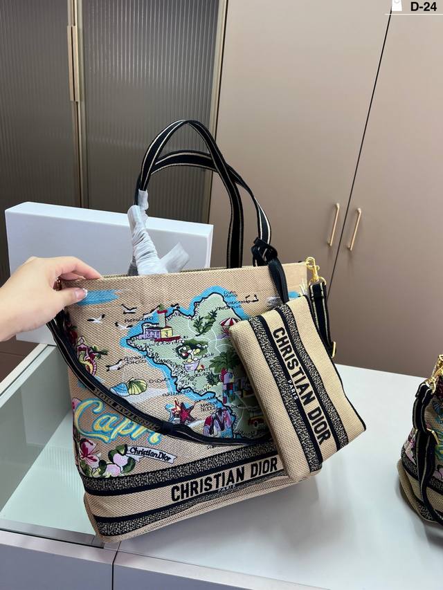 Large Dior Embroidered Basket Bag - Absolutely irresistible, super elegant, and