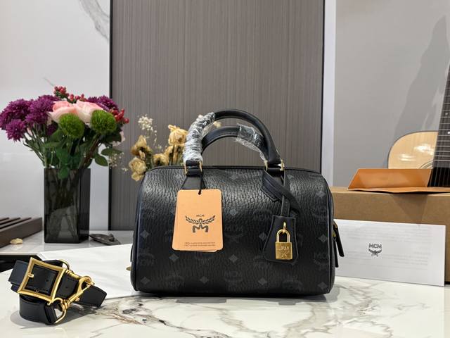 Comes with airplane case. Size: 25cm. Mcm pillow bag. Cute and playful. Can be w